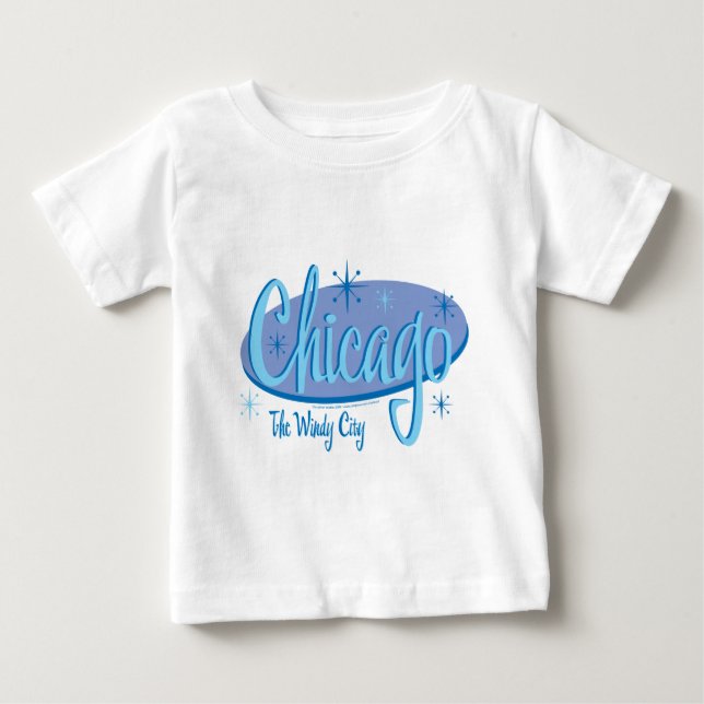 Camiseta De Bebé Nueva-Chicago-Retro (Anverso)