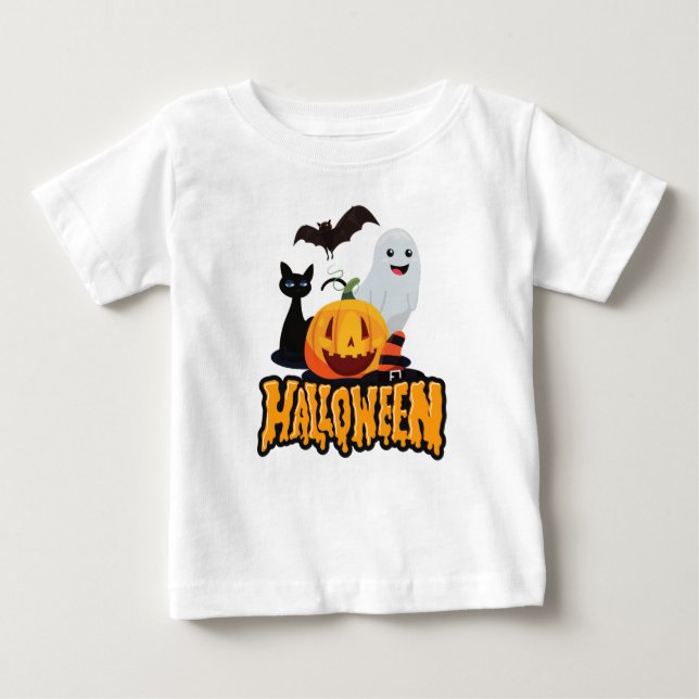 Camiseta De Bebé Nueva Hoodie de Halloween | Niños Fantasmas de Hal (Anverso)