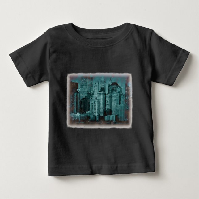 Camiseta De Bebé Nueva York - Efecto fotográfico dañado (Anverso)