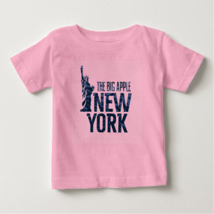 Camiseta De Bebé Nueva York el Apple grande