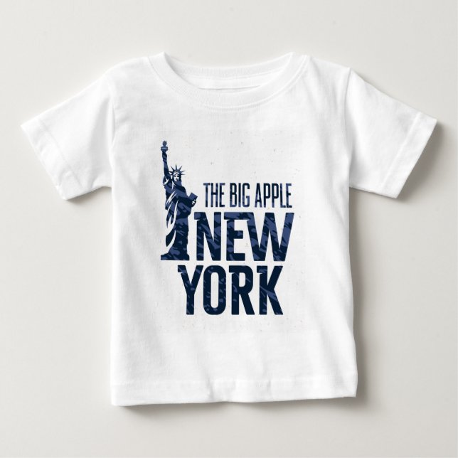 Camiseta De Bebé Nueva York el | Apple grande (Anverso)