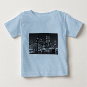 Camiseta De Bebé Nueva York en blanco y negro