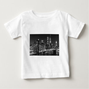 Camiseta De Bebé Nueva York en blanco y negro