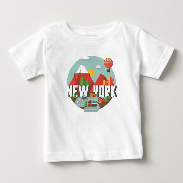Camiseta De Bebé Nueva York en diseño (Anverso)