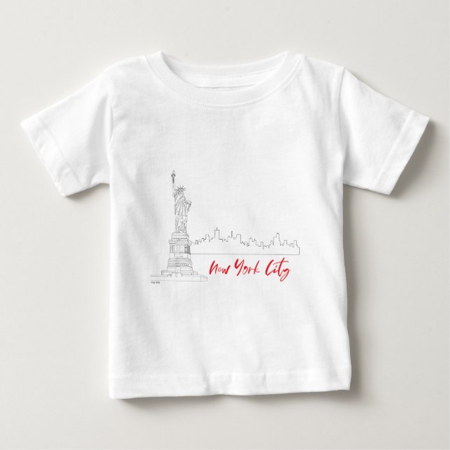 Camiseta De Bebé Nueva York, Estatua de la Libertad en Guay (Anverso)