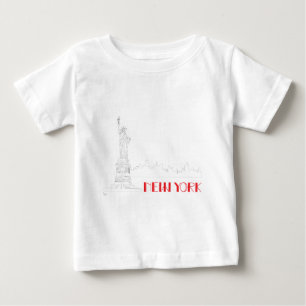 Camiseta De Bebé Nueva York, Guay de la Estatua de la Libertad