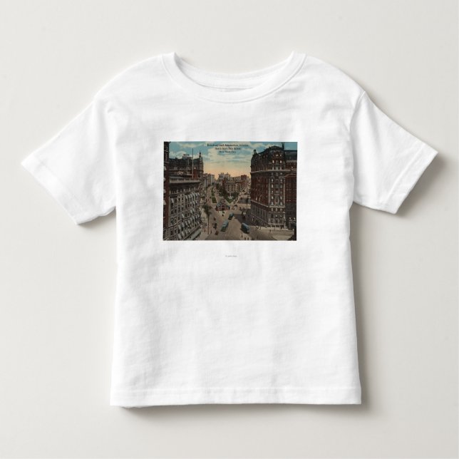 Camiseta De Bebé Nueva York, NY - Broadway y avenida de Amsterdam (Anverso)