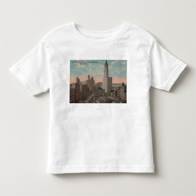 Camiseta De Bebé Nueva York, NY - edificio y ayuntamiento de (Anverso)