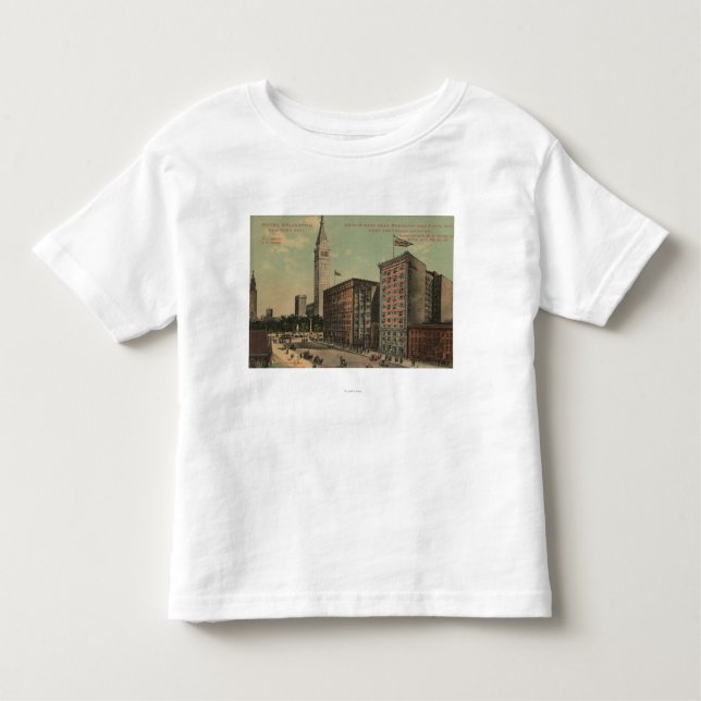 Camiseta De Bebé Nueva York, NY - hotel Arlington cerca (Anverso)