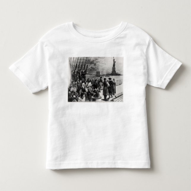 Camiseta De Bebé Nueva York - recepción a la tierra de la libertad (Anverso)