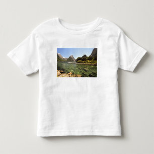 Camiseta De Bebé Nueva Zelanda, Mitre Peak, y entrada del río Bowen
