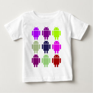 Camiseta De Bebé Nueve insecto Droids (colores púrpuras múltiples