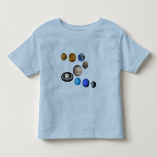 Camiseta De Bebé Nueve planetas en el sistema solar. Mercurio,Venus
