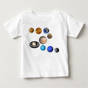 Camiseta De Bebé Nueve planetas en el sistema solar. Mercurio,Venus