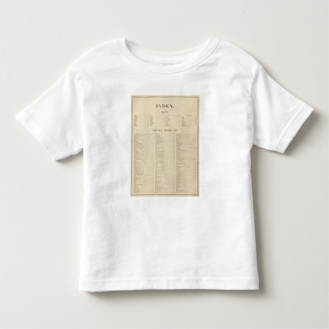 Camiseta De Bebé Nuevo atlas comercial del índice (Anverso)