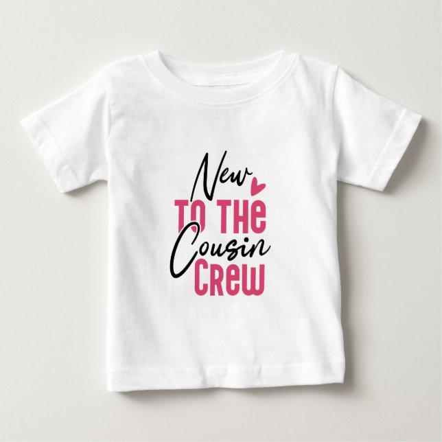 Camiseta De Bebé Nuevo en la tripulación de primos (Anverso)