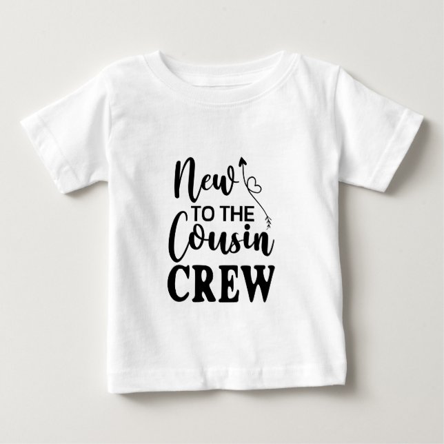 Camiseta De Bebé Nuevo en la tripulación de primos (Anverso)