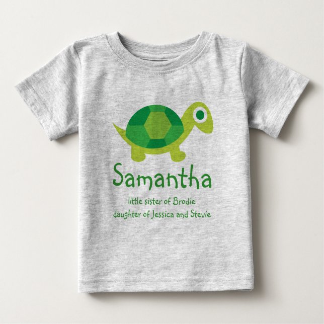 Camiseta De Bebé 'Nuevo hermano' personalizado: camisón infantil de (Anverso)