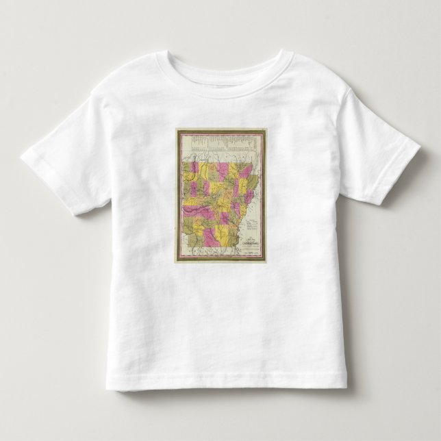 Camiseta De Bebé Nuevo mapa de Arkansas (Anverso)