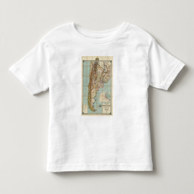 Camiseta De Bebé Nuevo mapa de la Argentina (Anverso)