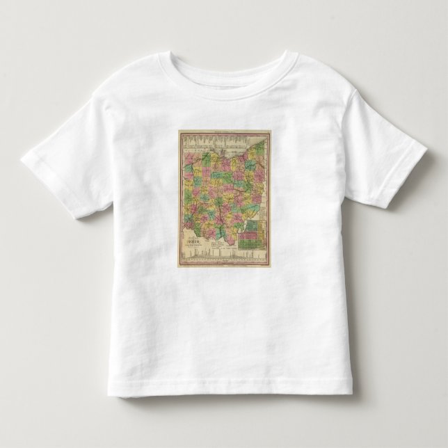 Camiseta De Bebé Nuevo mapa de Ohio 2 (Anverso)