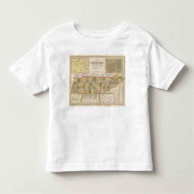 Camiseta De Bebé Nuevo mapa de Tennessee (Anverso)
