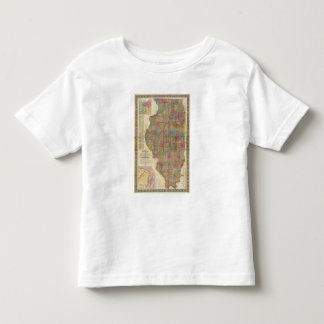 Camiseta De Bebé Nuevo mapa seccional del estado de Illinois 2