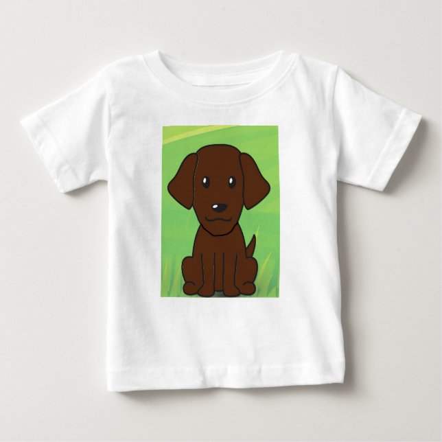 Camiseta De Bebé nuevo personalizado de laboratorio de chocolate se (Anverso)