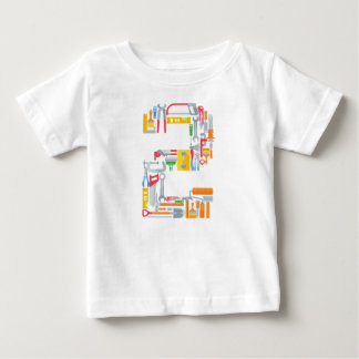 Camiseta De Bebé Número 2 Herramientas de construcción 2 años