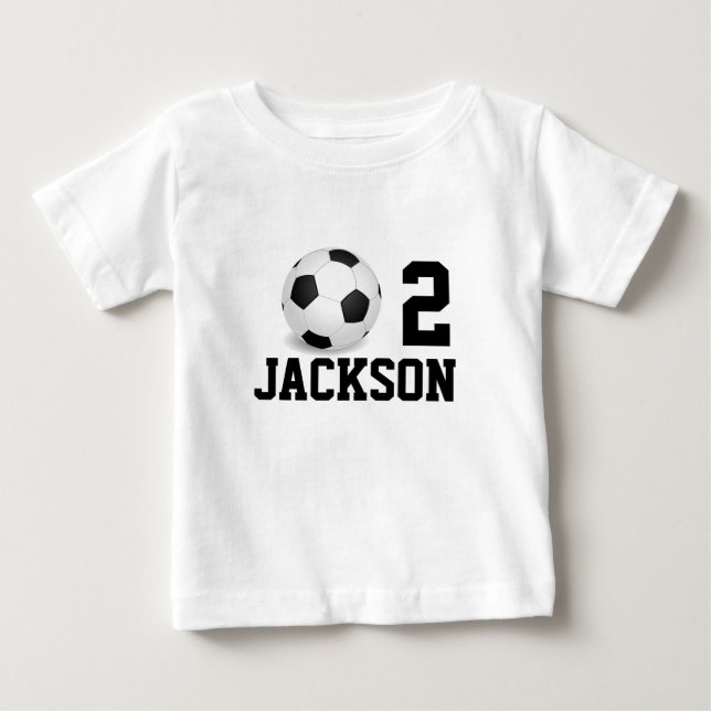 Camiseta De Bebé Número de año de niño niño con CCER personalizado (Anverso)
