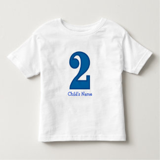 Camiseta De Bebé número dos, nombre del niño