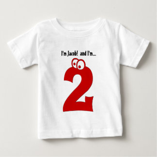 Camiseta De Bebé Número grande del 2do cumpleaños del bebé dos años