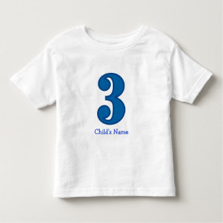 Camiseta De Bebé número tres, nombre del niño