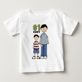 Camiseta De Bebé Número uno, #1 Padre padre e hijo