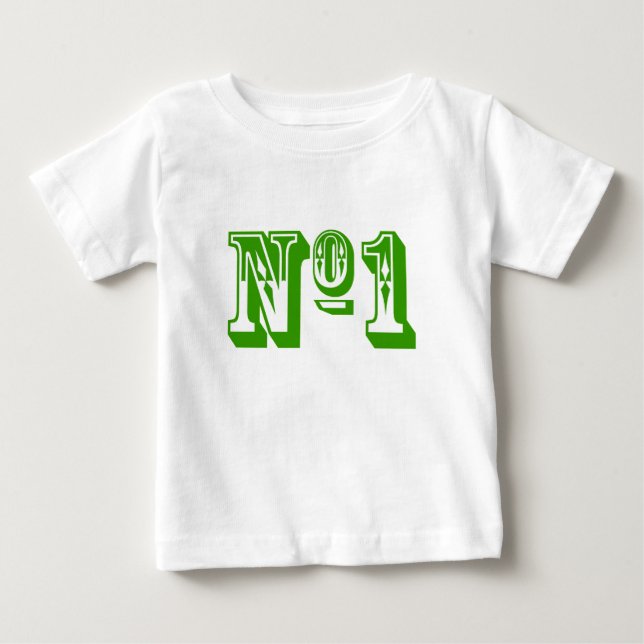 Camiseta De Bebé Número uno de niños (Anverso)