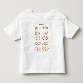 Camiseta De Bebé Números 1 - 10 en Otoño Estético Educativo