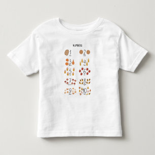 Camiseta De Bebé Números 1 - 10 en Otoño Estético Educativo 