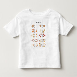Camiseta De Bebé Números 1 a 10 en educación estética otoño