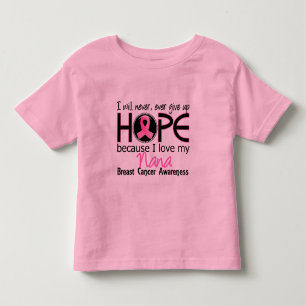 Camiseta De Bebé Nunca dará para arriba al cáncer de pecho de Nan