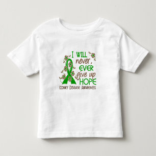 Camiseta De Bebé Nunca dé para arriba la enfermedad de riñón de