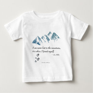 Camiseta De Bebé Nunca estoy perdido en las montañas, es donde...
