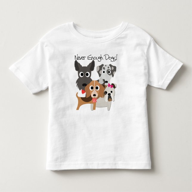 Camiseta De Bebé Nunca suficientes perros (Anverso)