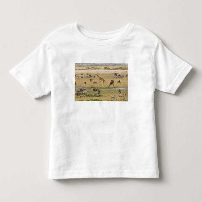 Camiseta De Bebé Ñus, Cebras y Jirafas (Anverso)