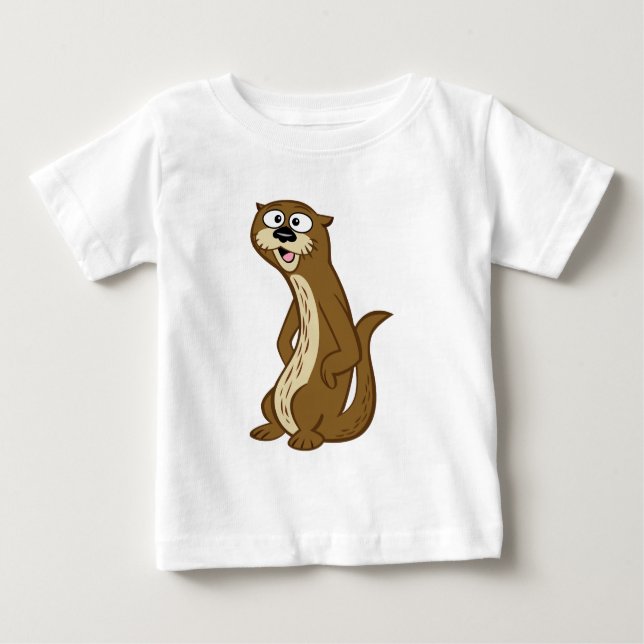 Camiseta De Bebé Nutria de Rick el | Reggie del guardabosques (Anverso)