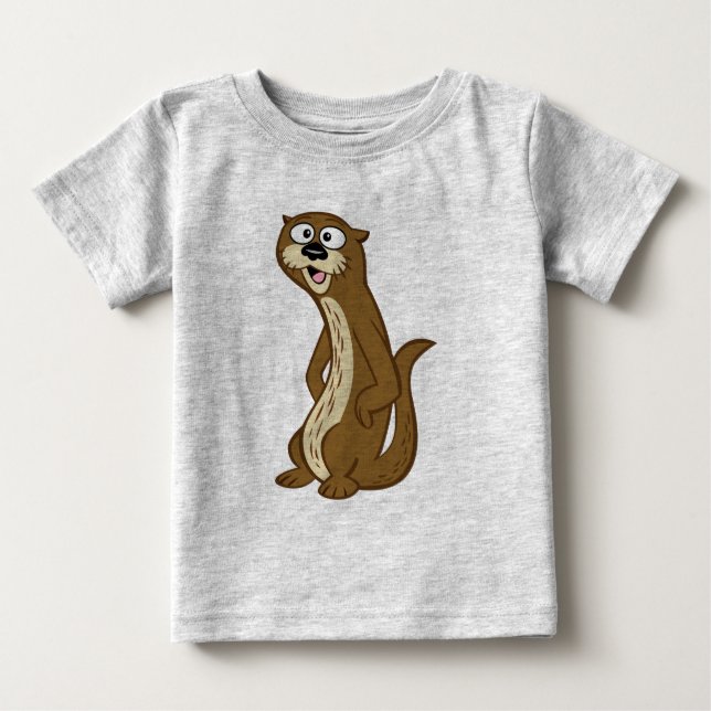 Camiseta De Bebé Nutria de Rick el | Reggie del guardabosques (Anverso)
