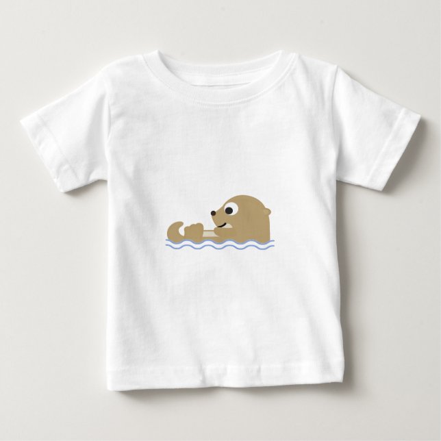 Camiseta De Bebé nutria linda (Anverso)