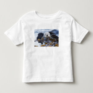 Camiseta De Bebé Nutria marina envuelta en kelp