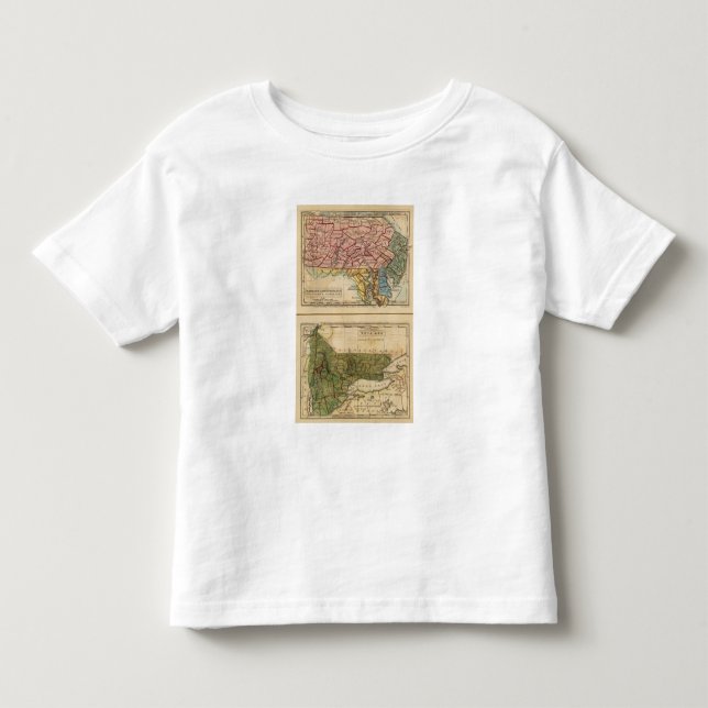 Camiseta De Bebé NY, NJ, PA, Del, Md (Anverso)