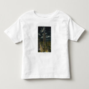 Camiseta De Bebé NYC, nuevo edificio de YorkChrysler en la noche #