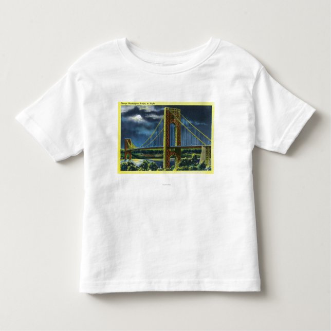 Camiseta De Bebé NYC, nuevo puente de YorkGeorge Washington en la (Anverso)